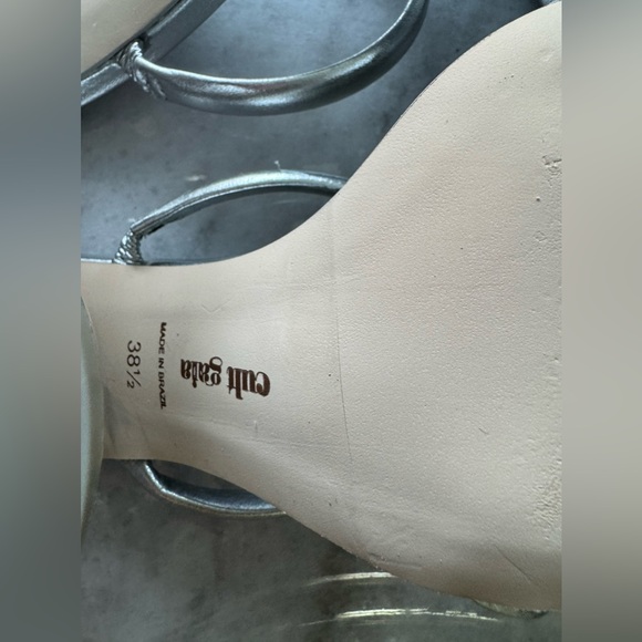 Cult Gaia Zuma 100mm Metallic Sandal Block Heel Size 38.5 - Picture 10 of 15